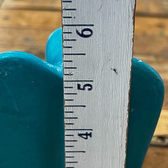 Hand Carved Soapstone Angel 5.4" Tall Turquoise Whitney Plantation - Picture 9 of 11